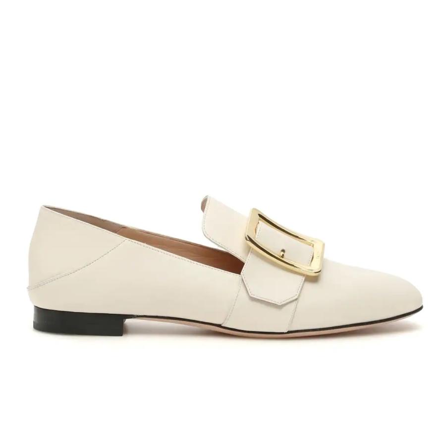 Bally Ladies Janelle White Leather Loafers by BALLY