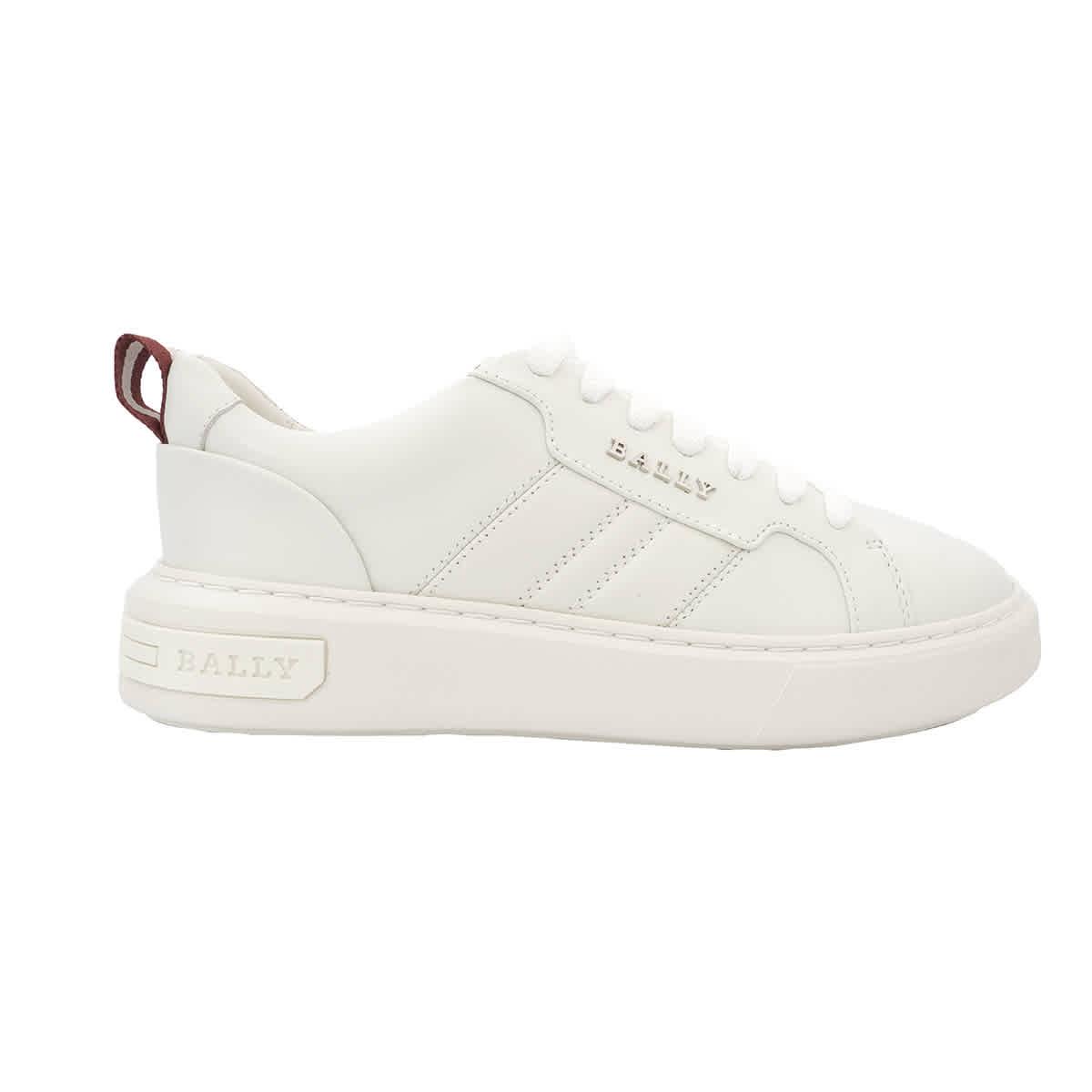Bally Ladies White Maxim Low Top Sneakers by BALLY