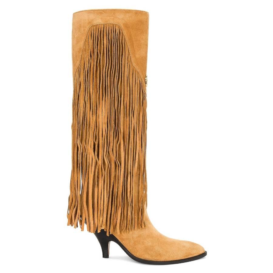 Bally Laredo Suede Fringe Long Boots by BALLY