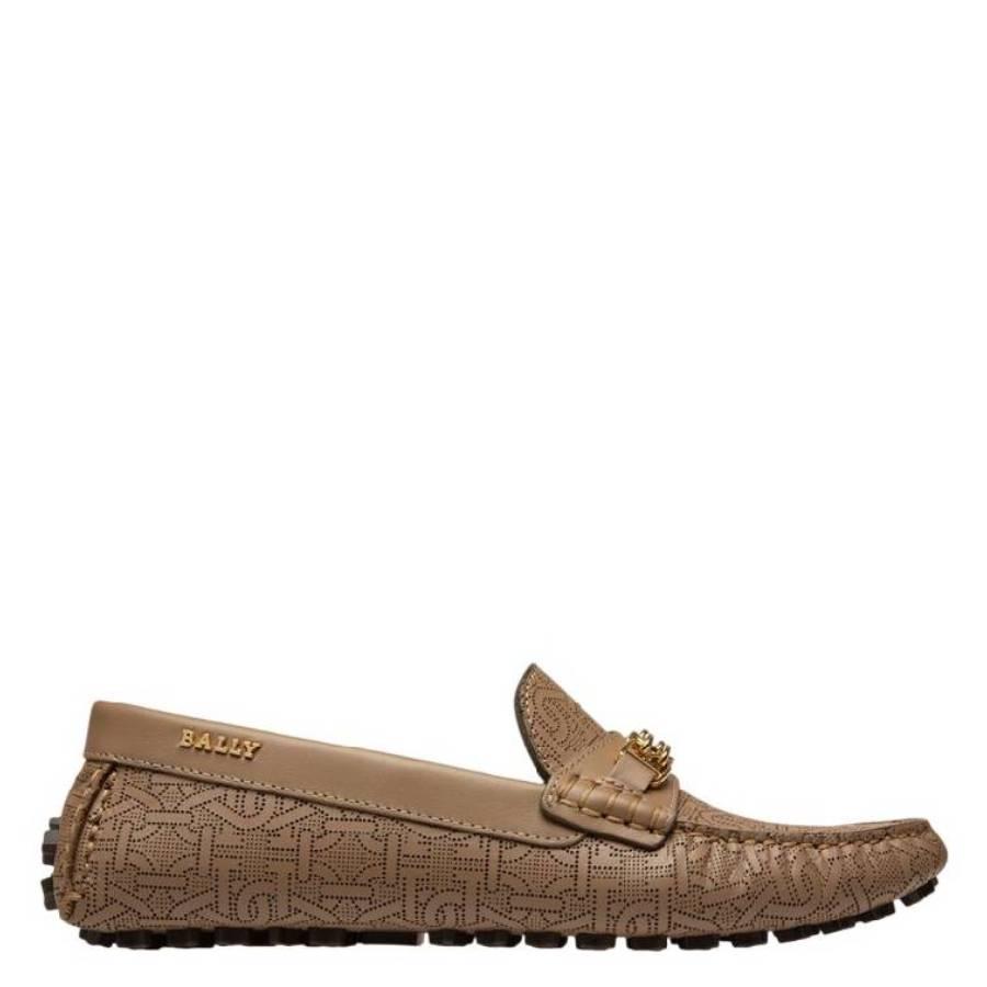 Bally Lezy B Monogram Leather Loafers by BALLY
