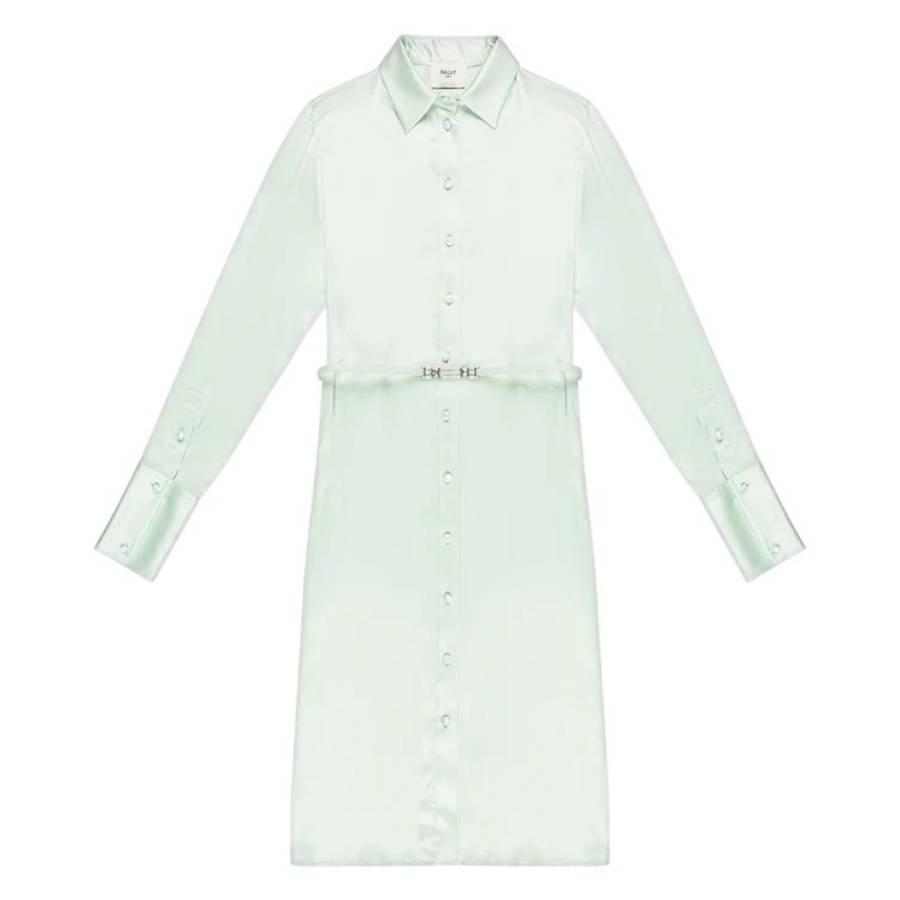 Bally Long-Sleeved Silk Shirt Dress by BALLY
