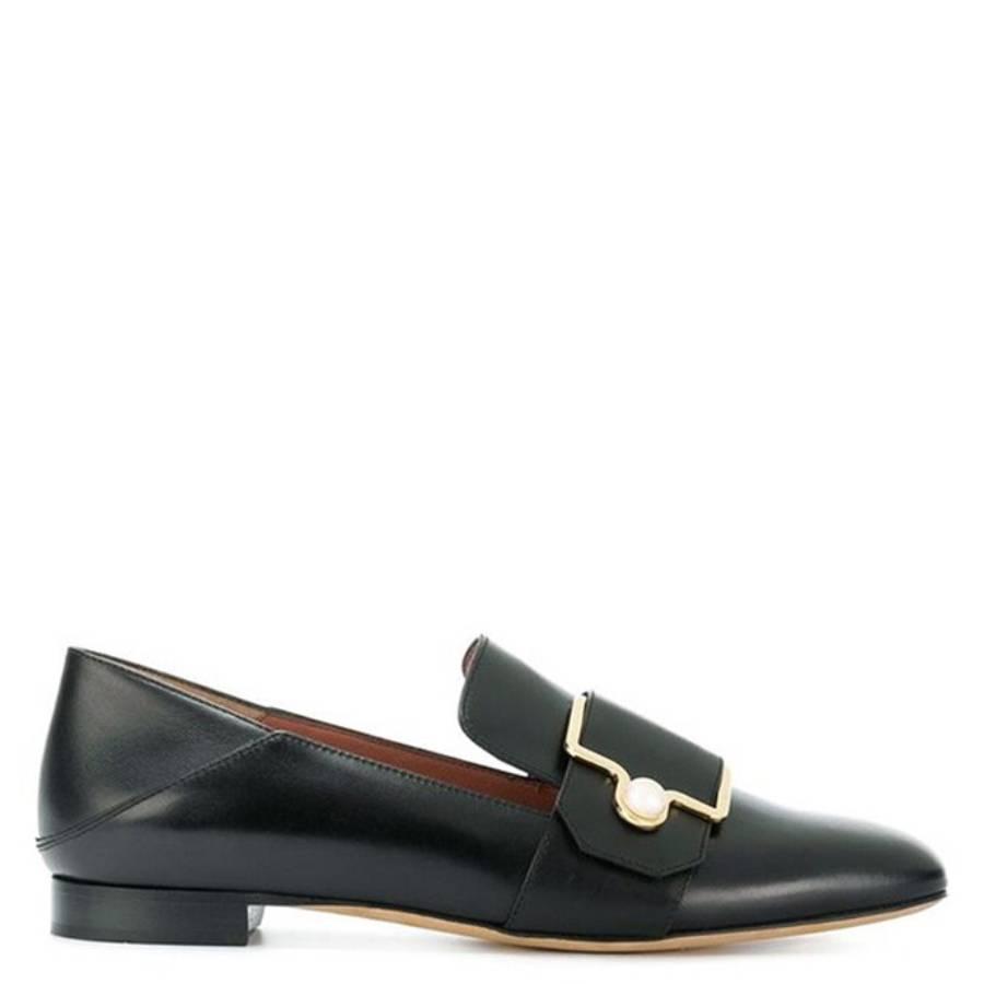 Bally Maelle Logo Buckle Leather Loafers by BALLY