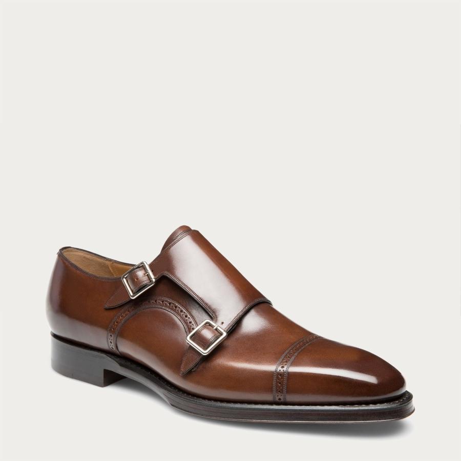 Bally Mens Brown Scardino Leather Monk Shoe by BALLY
