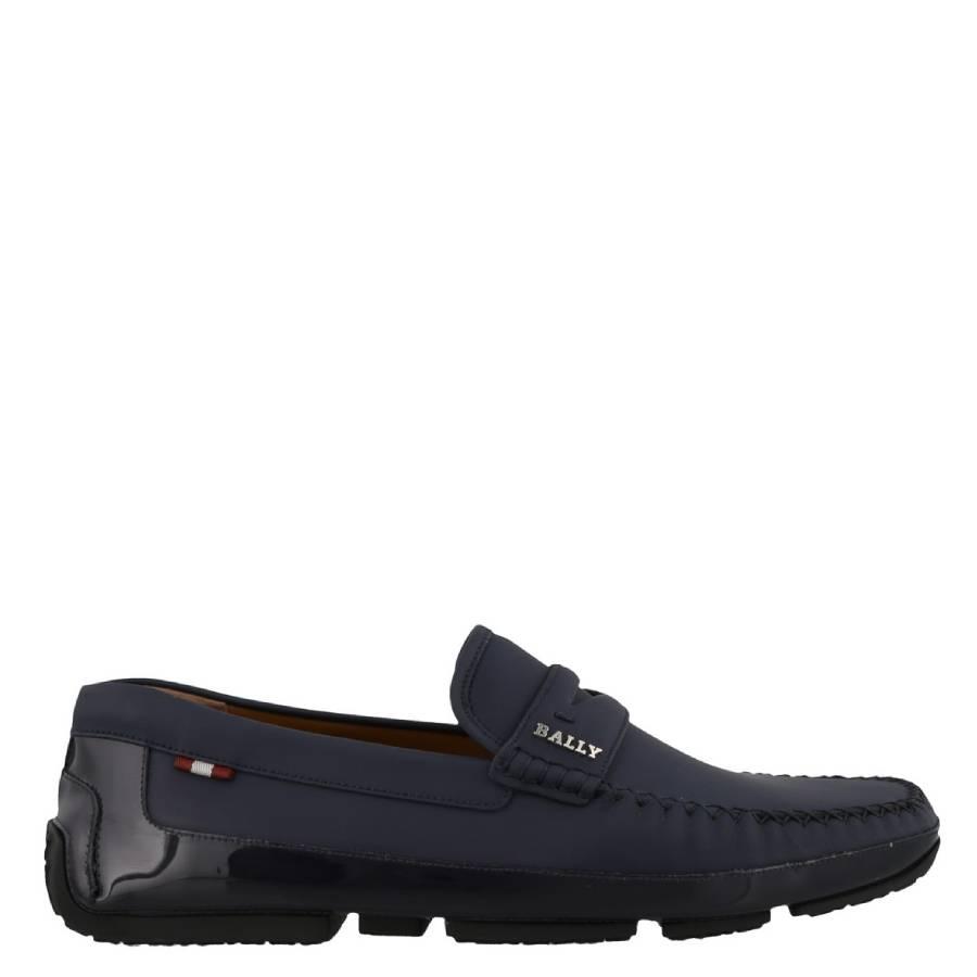 Bally Mens Ink Pintos Leather Loafers by BALLY