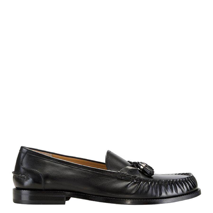 Bally Mens Ribald Black Calf Leather Tassel Loafers by BALLY
