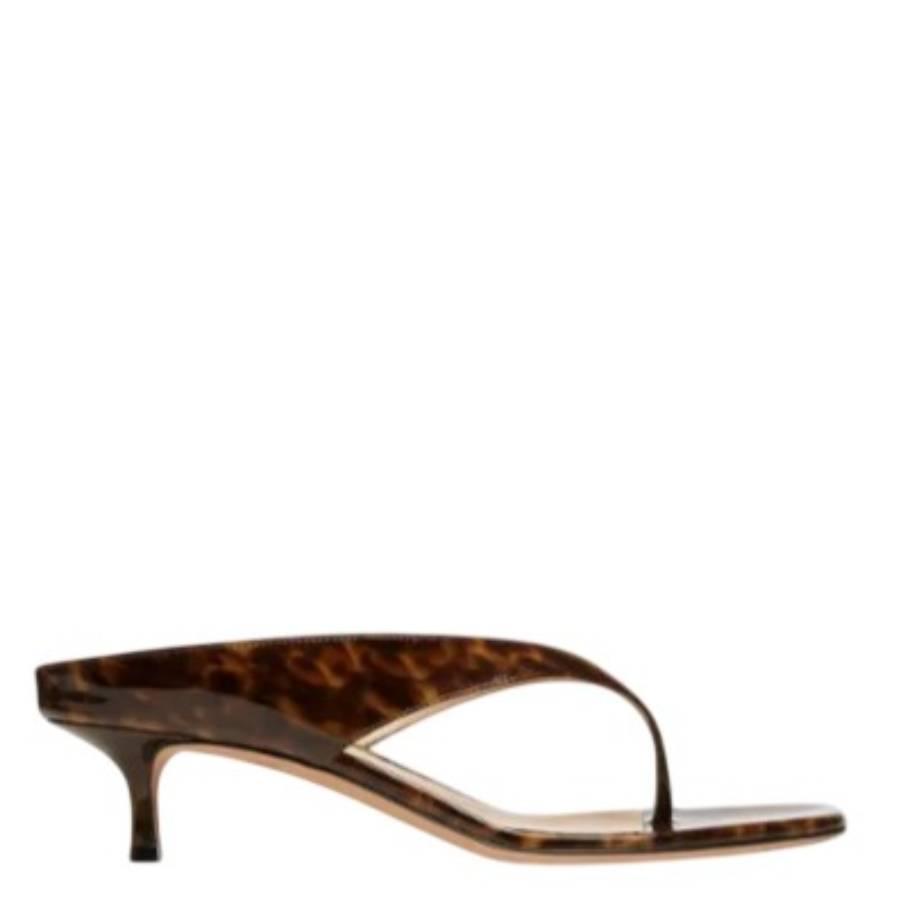 Bally Nyna 45 Tortoiseshell Patent Sandals by BALLY