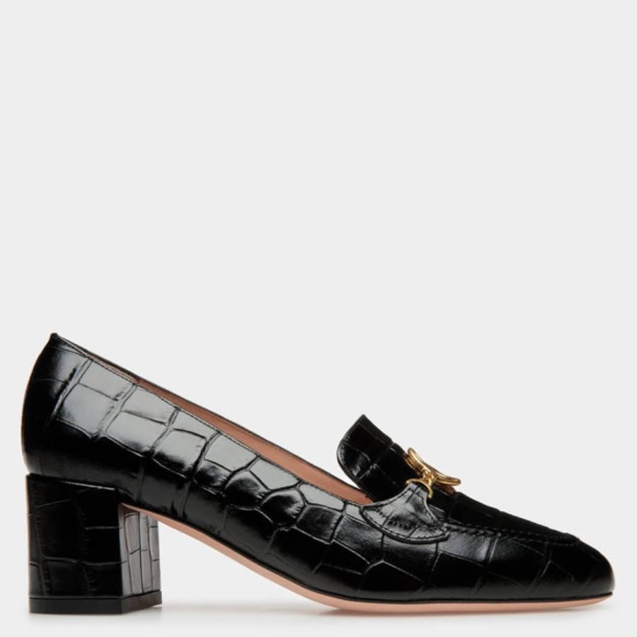Bally Obrien 50 Croc-Embossed Leather Pumps by BALLY
