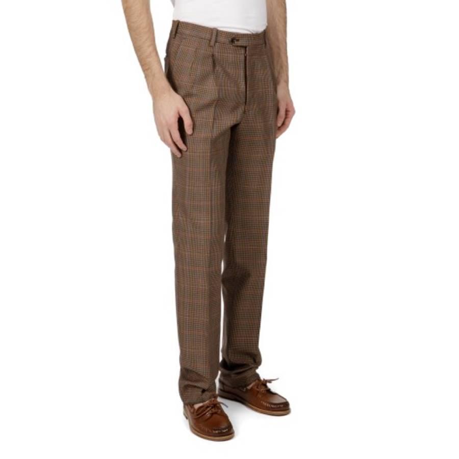 Bally Plaid Tailored Straight-Leg Wool Trousers by BALLY