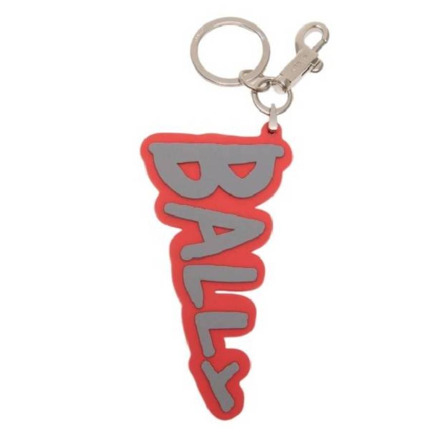 Bally Silicone and Metal Pennant Keyring by BALLY
