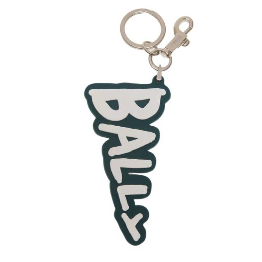 Bally Silicone and Metal Pennant Keyring by BALLY