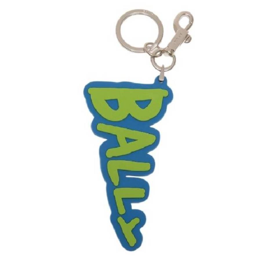 Bally Silicone and Metal Pennant Keyring by BALLY