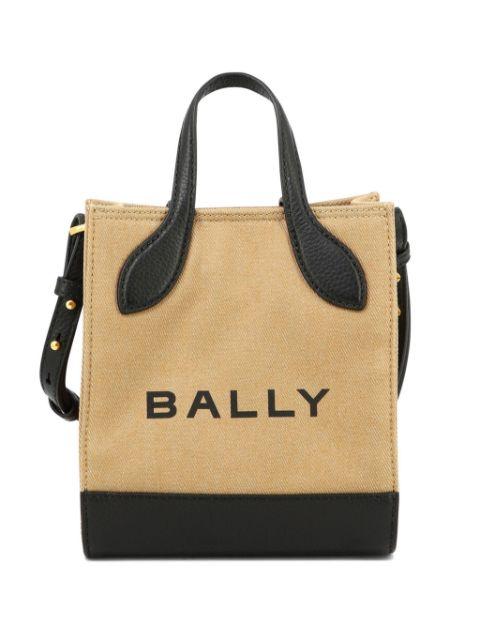 Bar logo-print tote bag by BALLY