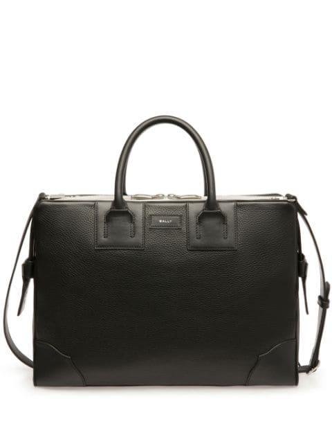 Bord grained-leather briefcase by BALLY
