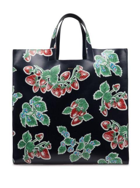 Easy strawberry-print tote bag by BALLY