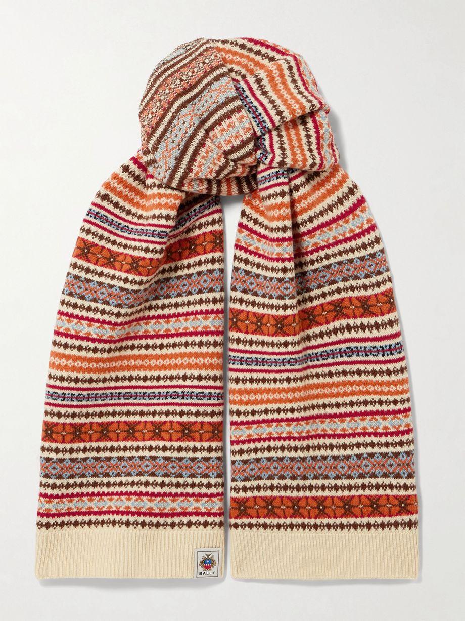 Fair Isle wool scarf by BALLY