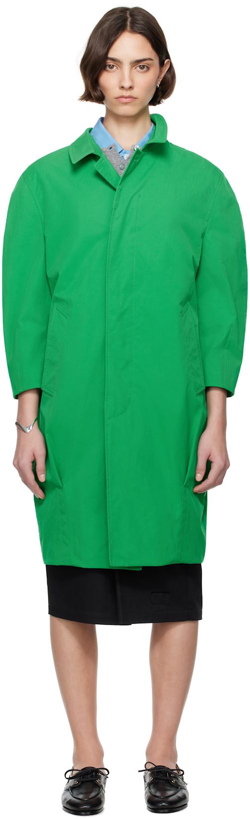 Green Twill Coat by BALLY