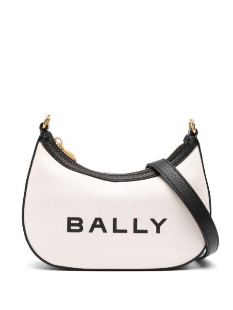 Ivory canvas shoulder bag by BALLY