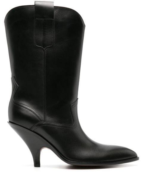 Lavyn 95mm leather cowboy boots by BALLY