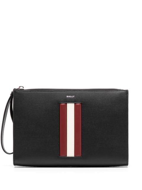 Mythos panel-detail leather clutch bag by BALLY