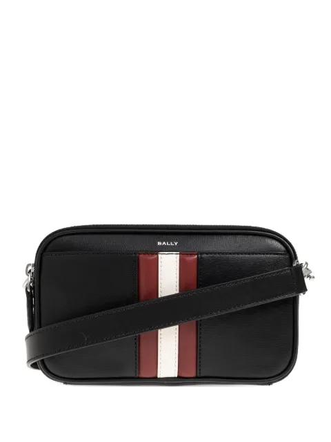 Mythos striped leather shoulder bag by BALLY