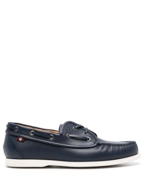 Nabry leather boat shoes by BALLY