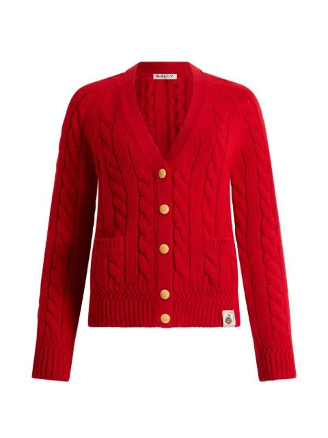 cable-knit buttoned cardigan by BALLY