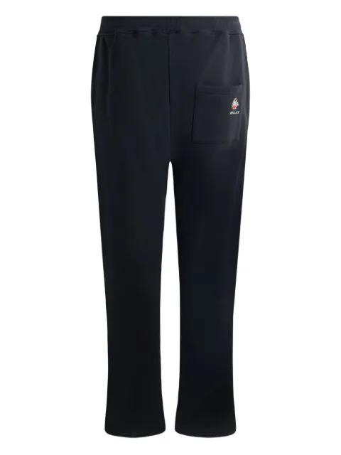 crest-embroidered sweatpants by BALLY