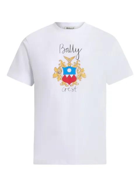crest-print cotton T-Shirt by BALLY