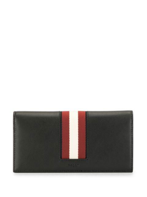embossed logo foldover wallet by BALLY