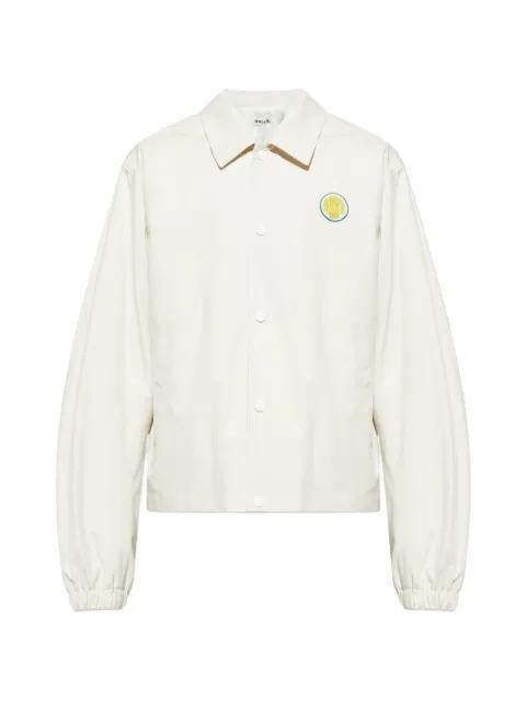 embroidered collared shirt jacket by BALLY