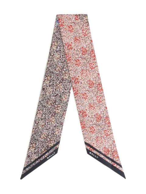 floral-print silk neck bow by BALLY