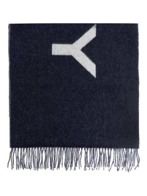 fringed logo scarf by BALLY
