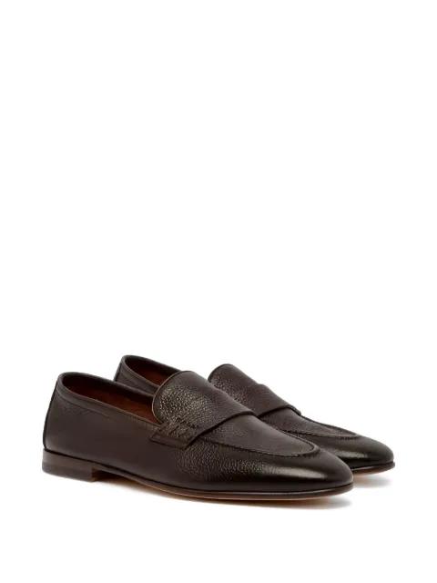 grainy-leather penny loafers by BALLY