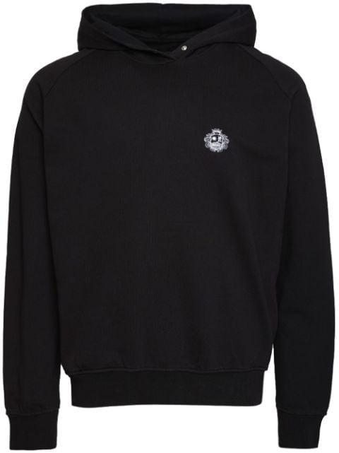 graphic-print cotton hoodie by BALLY