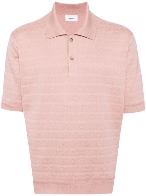 horizontal stripe polo shirt by BALLY