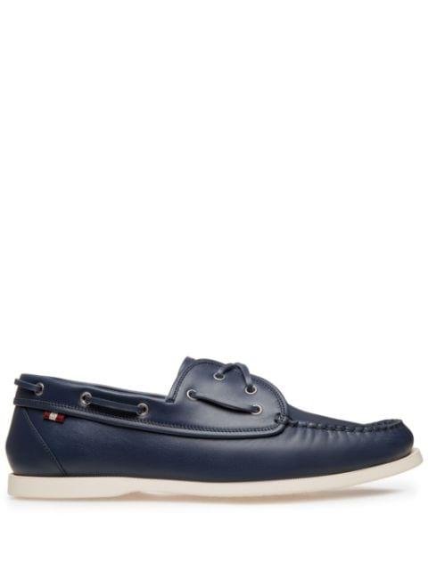 leather boat shoes by BALLY