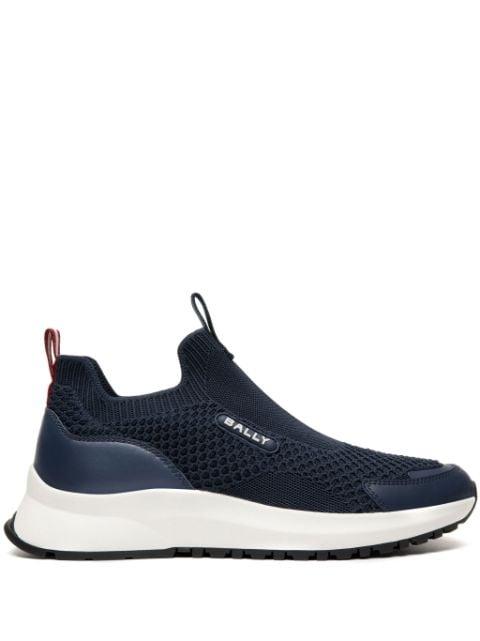 logo-appliqué mesh-panelling sneakers by BALLY