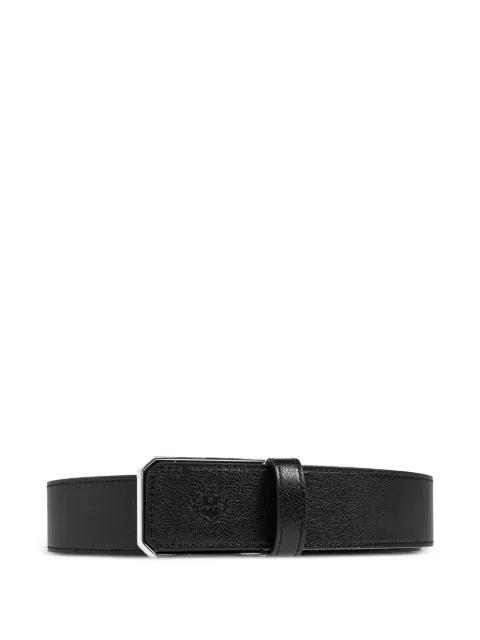 logo-embossed leather belt by BALLY