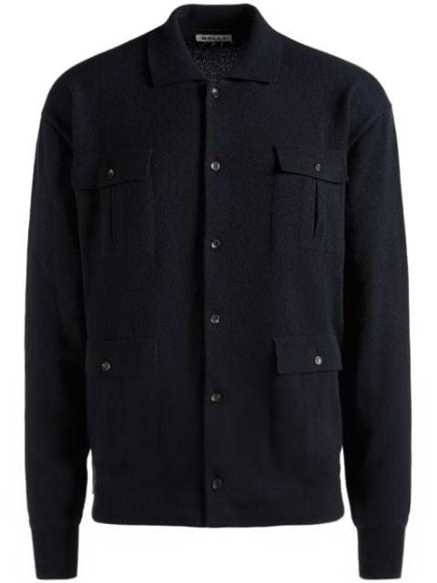 logo-embroidered cashmere shirt by BALLY