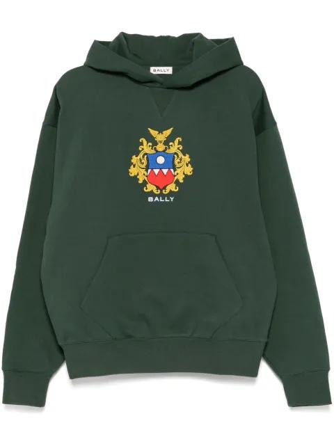 logo-embroidered hoodie by BALLY
