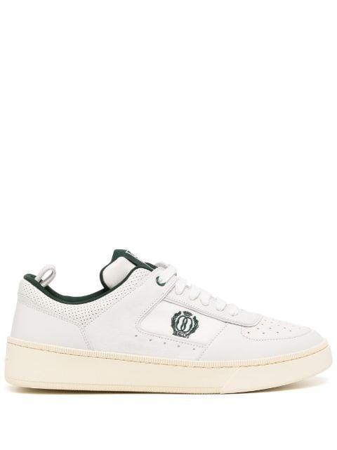 logo-embroidered panelled sneakers by BALLY
