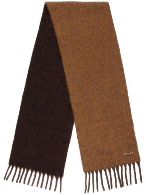 logo-embroidered scarf by BALLY