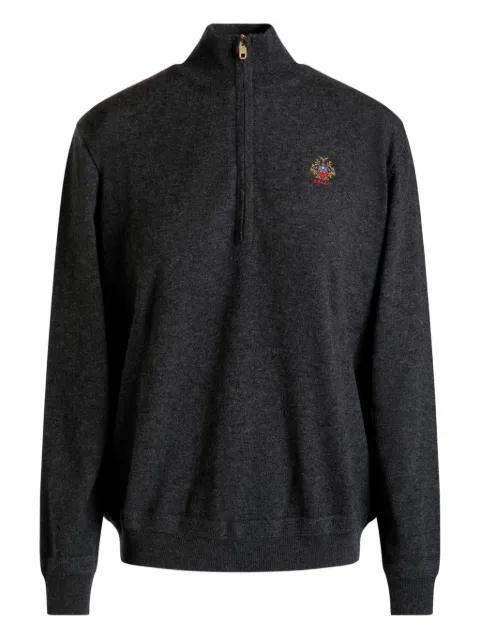 logo-embroidered zip sweatshirt by BALLY