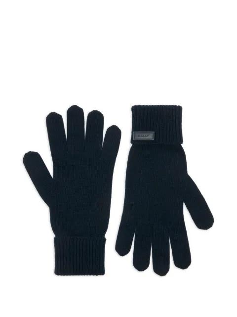logo-patch gloves by BALLY