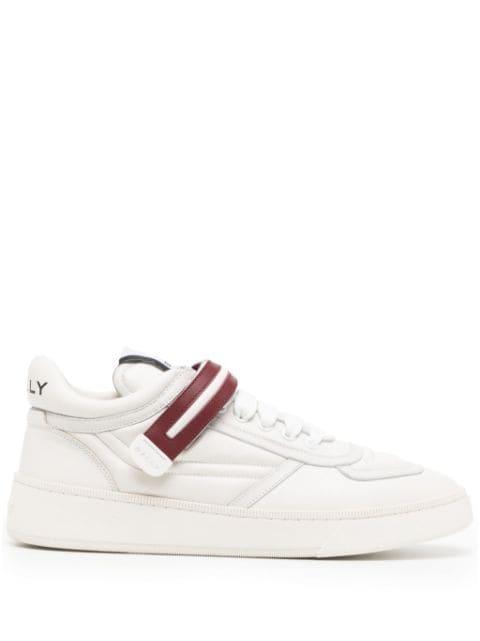 logo-patch leather sneakers by BALLY