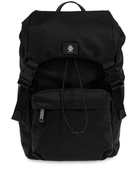 logo-patch travel backpack by BALLY