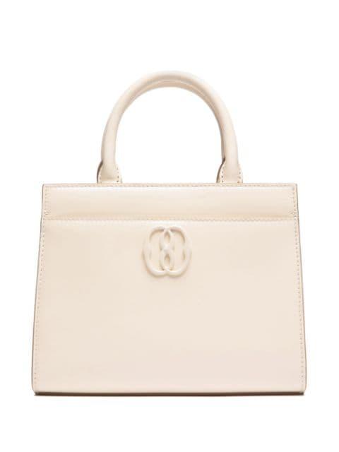 logo-plaque leather tote bag by BALLY