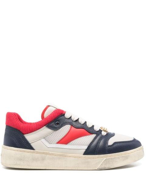 logo-plaque  panelled sneakers by BALLY