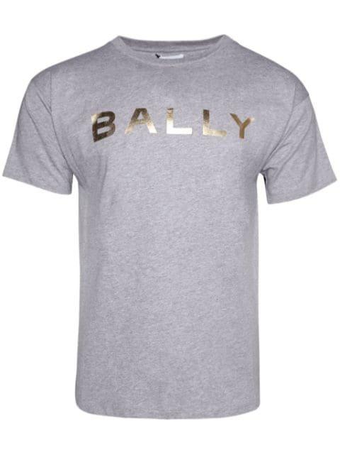 logo-print mélange cotton T-shirt by BALLY