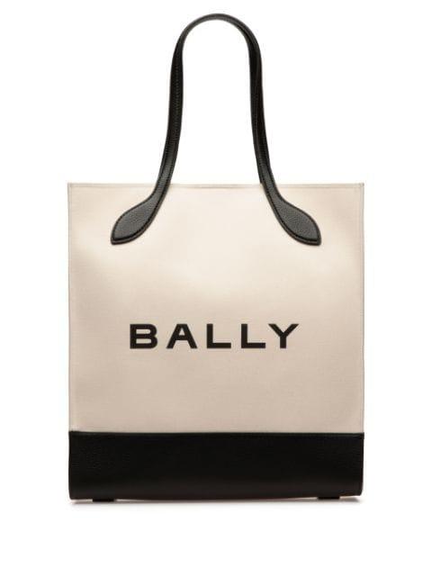 logo print tote bag by BALLY